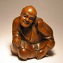 Wooden Netsuke--Figure Sculpture--Man